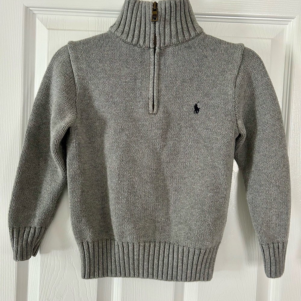 Polo Ralph Lauren Gray Zip-Up Sweater